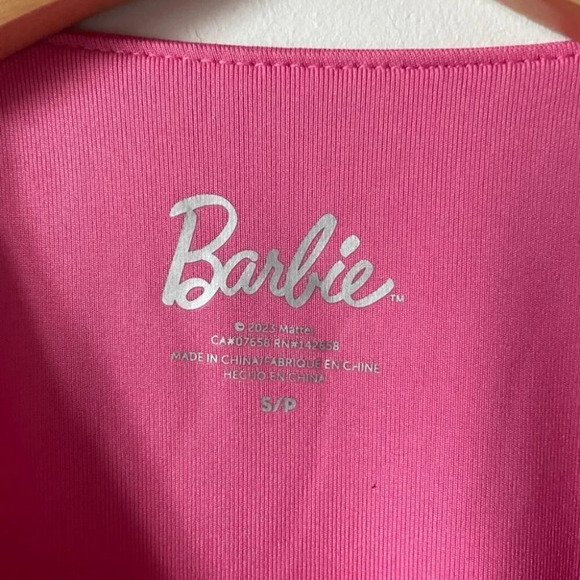 Barbie Rhinestone High Neck Bodysuit Pink Size Small - Picture 8 of 8
